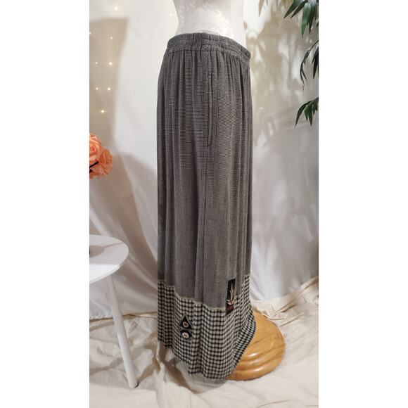 Vintage Alexandria Pierce Pull On Artsy Skirt Size 1X Buttons Painted Cottage - Picture 4 of 14